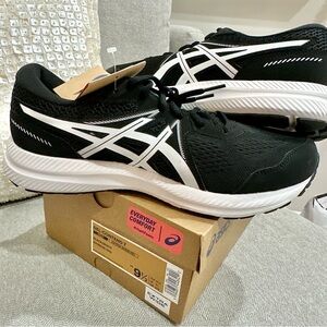 ASICS Gel-Contend 7 Extra Wide Size 9.5 Men's Black Running Shoes